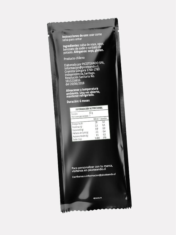 Sachets Salsa de Soya 30ml | Caja 300 Unidades