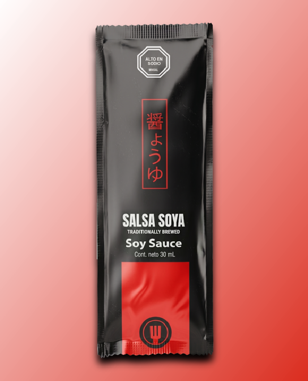 Sachets Salsa de Soya 30ml | Caja 300 Unidades